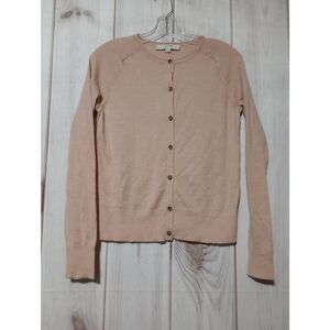 Ann Taylor‎ Loft Sweater Ladies Extra Small Fine Knit Cardigan Peach